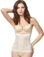 Everbellus Womens Breathable Latex Corset Steel Bone Training Waist Cincher W1