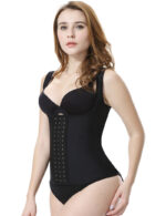 Everbellus Womens Steel Boned Waist Cincher Vest Shaper Slimmer Latex Corset B2