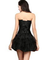 Everbellus Womens Zipper Front Corset Wedding Waist Corset Sexy Bustiers Top B3