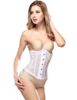 Everbellus Womens Breathable Waist Cincher Corset Steel Boned Shapewear W3